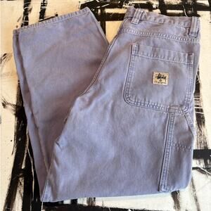 Stussy Quality Workgear Carpenter Pants Lavender Purple Size 32 Tagged (31x29)